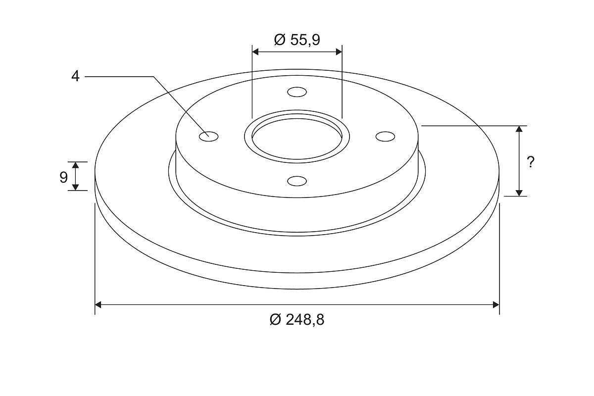 BRAKE DISC X1 WITH BRG CIT C4 RR